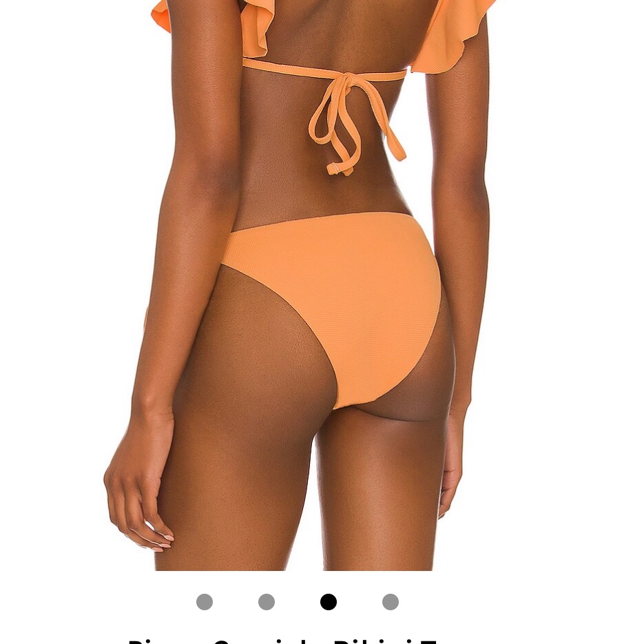 Eberjey Pique Sadie Bikini Bottoms In Orange